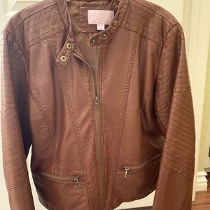 Cognac cropped jacket